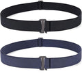 JASGOOD Women No Show Stretch Belt Elastic Web Strap Belt with Flat Buckle for Jeans Pants Dresses