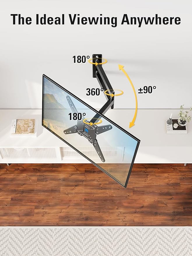 Mounting Dream Long Arm TV Wall Mount for Most 26-65 Inch TVs, 30 Inch Long Extension TV Mount Swivel and Tilt, Full Motion Wall Mount TV Bracket Fit Max VESA 400x400mm,Up to 99 lbs, MD2286-M