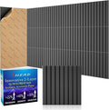 BSHEAD 8 Pack Large Soundproof Wall Panels, 15.7 x 15.7 x 0.47 in Sound Proof Foam Panels for Walls, 1.2lb/ft³ High Density, Thicker 0.47in, Acoustic Panels, Sound Dampening Panels Black