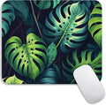 Armanza Square Mouse Pad Green Leaves, Personalized Premium-Textured Custom Mouse Mat Design, Washable Mousepad Cloth, Non-Slip Rubber Base Computer Mouse Pads for Wireless Mouse