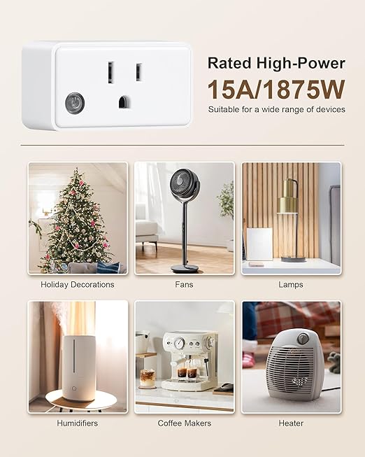 TREEWELL Remote Control Outlet with 2 Remotes, 200 FT Long Range Wireless Light Switch, 15A/1875W High-Power Electrical Outlet Switch for Lamps, Lights, Household Appliances, FCC & ETL Listed