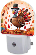 sndheke Cute Cartoon Turkey Night Light for Kids,Thanksgiving Day Fall Autumn Night Light Plug in with Dusk to Dawn Sensor,0.5w Energy Saving Nightlight for Hallway Stairway Kitchen Bedroom
