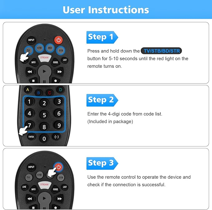 Universal Remote Control for Samsung/LG/Vizio/Hisense/TCL/Sony/Philips/Insignia/Sharp/Panasonic/JVC/Toshiba/Element/Sanyo TV and Other Brand Smart TVs,Streaming Players,DVD,Blu ray Player,Soundbar