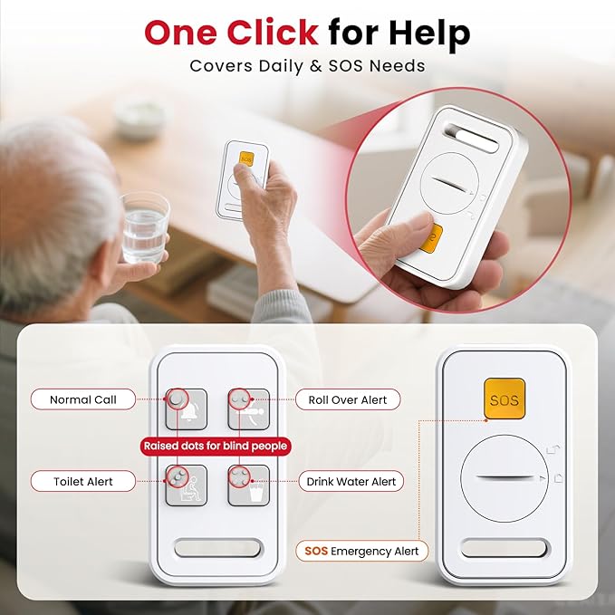 CallToU Elderly Monitor with Camera and Audio, 2-Way Talk Baby Monitors for Elderly No Wi-Fi Video Monitor for Elderly,Call Button for Elderly Home/Nursing Home Use | for Seniors, Dementia Patients