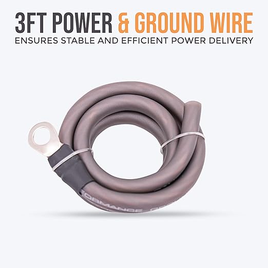 Elite Audio Premium 4 Gauge CCA Amplifier Installation Wiring Amp Kit, 2000 watt High-Power Wiring with Triple Shielded RCA’s and Mini ANL Fuse Holder - EA-PRMK4 Amp Install Kit