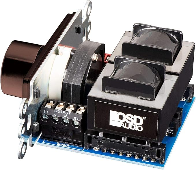 OSD Audio 100W in Wall Volume Control Impedance Matching for Home Speakers, Rotary Knob Brown SVC100