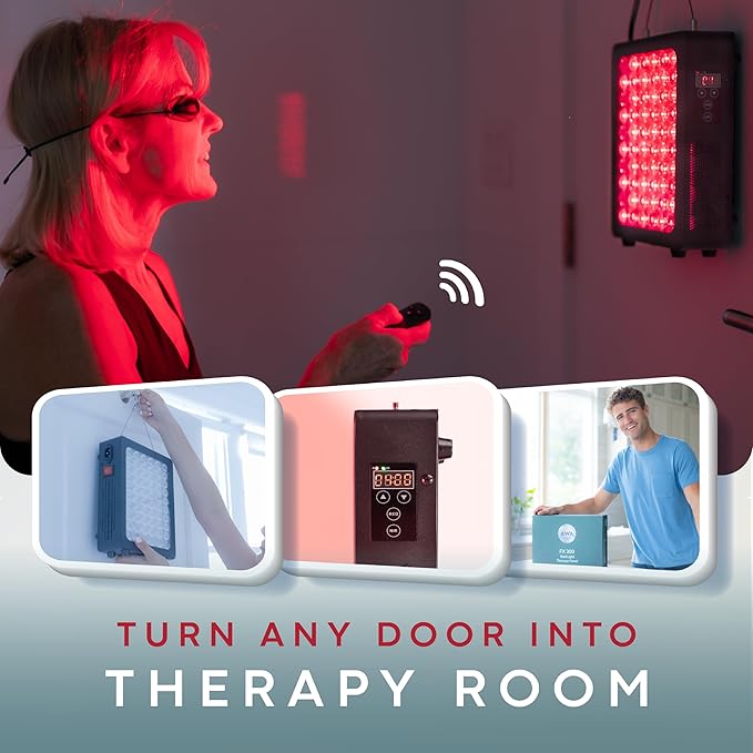 Red Light Therapy for Body & Face - FSA Eligible - 660nm & 850nm Infrared Red Light Therapy Panel for Skin, Muscles & Recovery – Full-Body LED Light Therapy Hanging Device