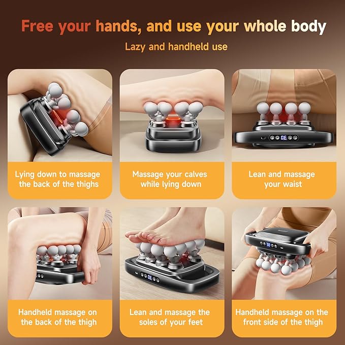 Fakosre Upgraded 16-Head Massage Gun, Deep Tissue Percussion Massager, Muscle Massage Gun for Back, Shoulders, Legs, Body Muscle Pain Relief, Gifts for Men and Women