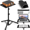 CAHAYA Projector Stand Tripod Foldable: 18.9 to 41 Inch Height Adjustable Projector Tripod Stand 180° Rotatable Thickened Base Multipurpose Laptop Stand Panel Collapsible for Outdoor Office Home Stage