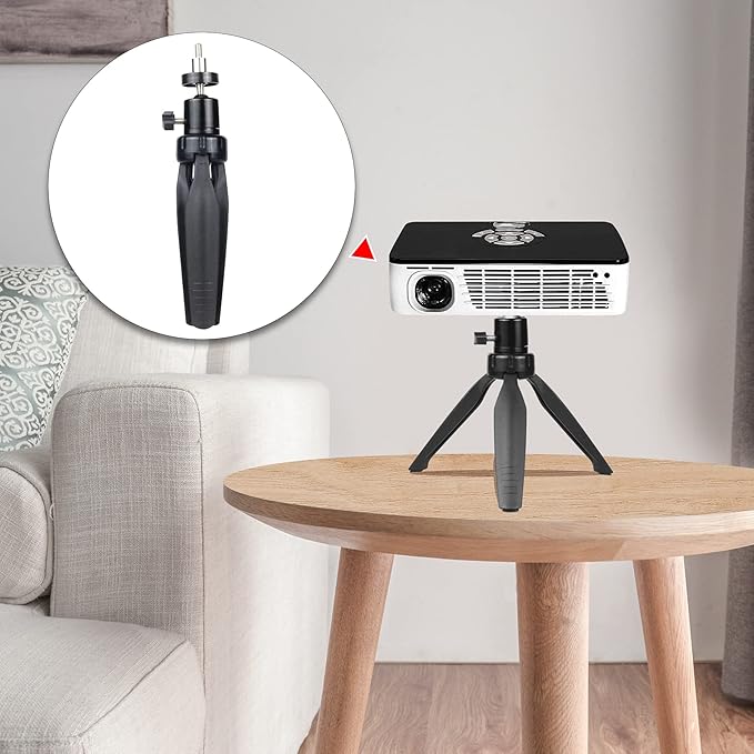SoeKoa Mini Projector Tripod Mount Compatible with DR.J Upgrade, DBPOWER, Anker, AAXA Technologies, Artlii, LoongSon, APEMAN and Most Other Mini Projector