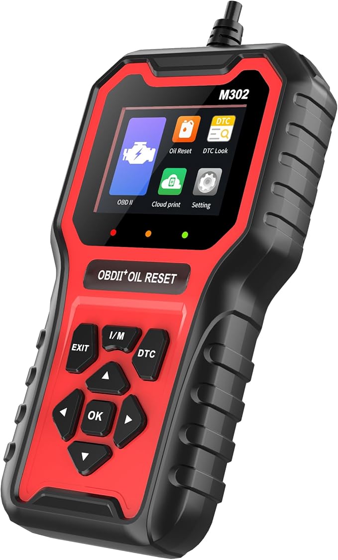 OBD2 M302 Car Diagnostic Scan Tool Timcartuning Car Maintenance Light Reset car Engine Fault Diagnosis car Engine Fault Removal I/M Ready Status, Vehicle Information OBD2