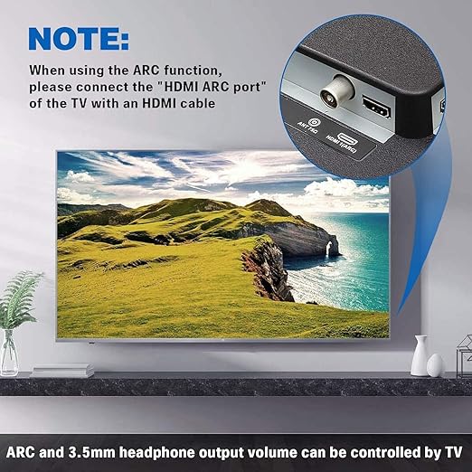 HDMI ARC Audio Extractor 192KHz Digital to Analog Audio Converter HDMI ARC Input SPDIF Optical to 3.5mm RCA Converter Optical Coaxial Stereo Adapter with 3 Mode Switch