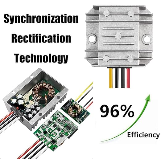 Voltage Regulator Reducer DC 8V ~ 40V to 12V 3A 36W Converter- DC 36V 24V 18V to 12V Step Down Up Converter Regulator Waterproof Module Transformer for Golf Cart Club Car