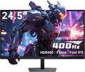 KTC 24.5 inch 400Hz 240Hz Gaming Monitor | Fast IPS 1ms | FHD 1080P Monitor | HDR 400 128% sRGB | HDMI x2, DP x2 |Tilt Adjustability Silver-Gray VESA 360Hz Monitors H25X7