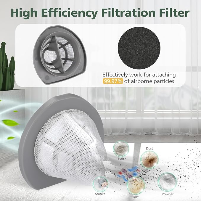 8 PACK 2033 Replacement Filter Compatible with Bissell Featherweight Stick Lightweight Bagless Vacuum Cleaner 20331, 20333, 20334, 20336, 20339, 2033M,8 Mesh Filter 8 Foam Filters, Replace No.#1611508