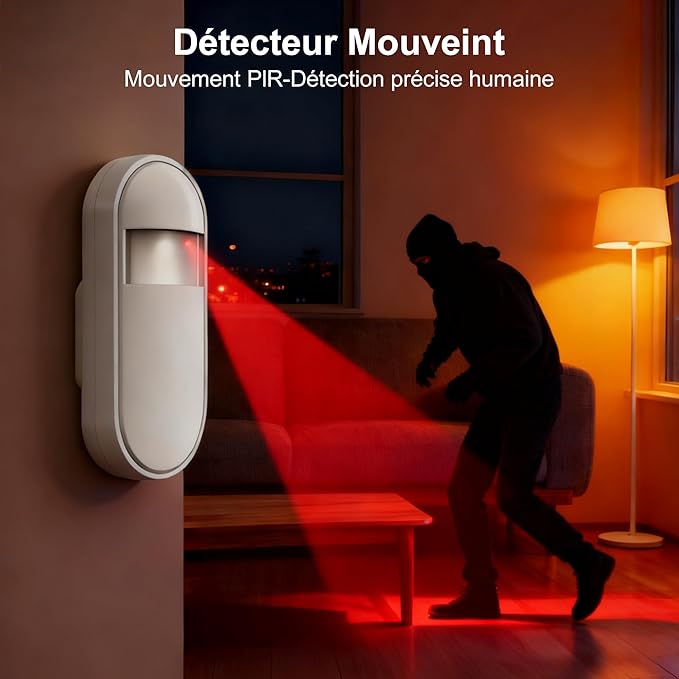 XUK Wireless 4G/GSM/Wi-Fi Security System for Home/Apartment, Smart Security Alarm with Door/Window Sensors, PIR Motion Detector, Compatible with Alexa/Google Home, Easy Installation (21pcs Set)