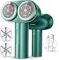 [1s 100% Fabric Renewal] [Smart Cloth Care] RANVOO Professional Fabric Shaver, Dual-Head Electric Rechargeable Lint Remover Fuzz/Pill for Sweater, Clothes & Furniture, Couch & Sofa, Pet Hair