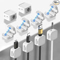 10 Pack Desk Cable Strong Adhesive Management Clips，Organize Phone Charging Magnetic Cable wire Holder, easy to open, for Desk, Wall, Office, Car,Nightstand(White)