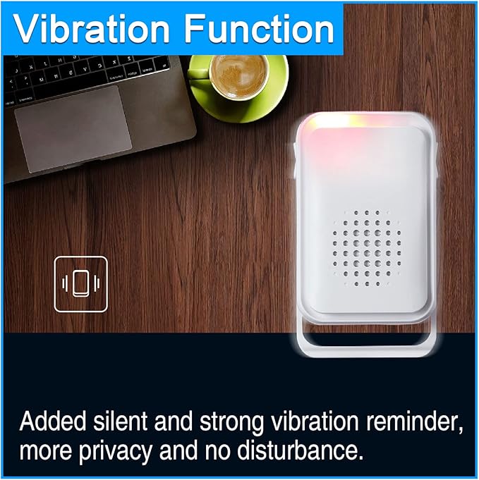 Wireless Motion Sensor Door Chime: Business Entry Doorbell Indoor Motion Detector Buzzer Monitor for Store Home Entrance Alert Bell, Bed Alarm for Elderly - LED Indicator & Vibration
