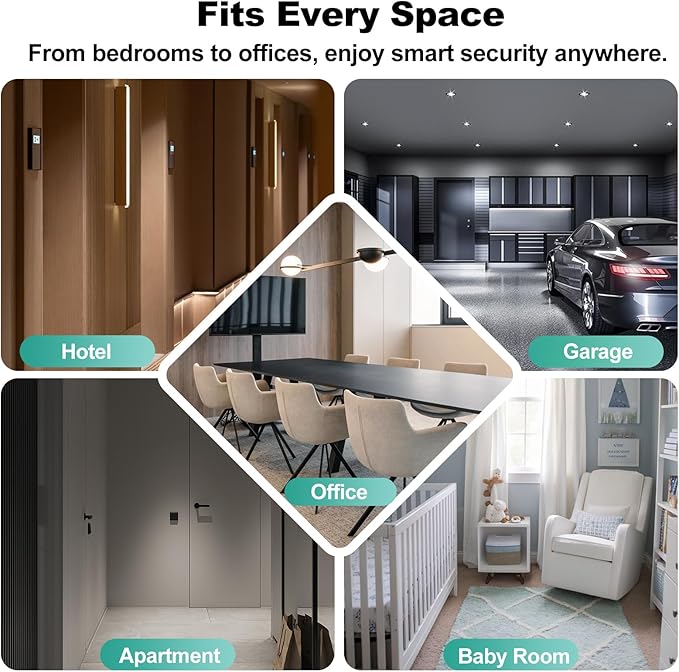 UMIK UMIKSMART Fingerprint Door Lock, Smart Door Knob, Keyless Entry Door Lock with App Control, Thumbprint Door Knob with Backup Key, Suitable for Home, Bedroom, Apartments, Garage, Office - Sliver