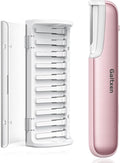 Galtxen Dermaplaning Tool for Women Pink - Facial Exfoliation & Peach Fuzz Hair Removal with Rechargeable Sonic Edge Technology, 10 Refill Blades