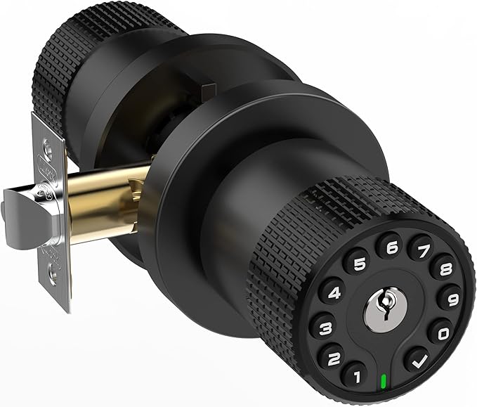 BOTHSTAR Keypad Door Knob with Key,Keyless Entry Door Lock, Code Locks Door Knob, Auto Lock,50 User Code,Easy to Install,for Home,Office,Bedroom,Garage,No Deadbolt