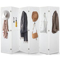 Babion 6 Panel Pegboard Display, Freestanding Folding Privacy Screens for Craft Shows (White)