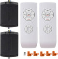 LPHUMEX 2 Pack Universal Ceiling Fan Remote Control Kits, Small Size Receiver Fan Speed, Light and Timing Remote for Harbor Breeze/Westinghouse/Honeywell/Other Ceiling Fan lamp