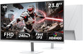 KTC 24 Inch 240Hz Gaming Monitor, FHD 1080p PC Computer Monitor with Fast IPS Panel, 1ms Adaptive Sync, HDR400, 116% sRGB, HDMI/DP/USB2.0 Port, Tilt Adjustment, VESA, Eye Care, White, H24F7
