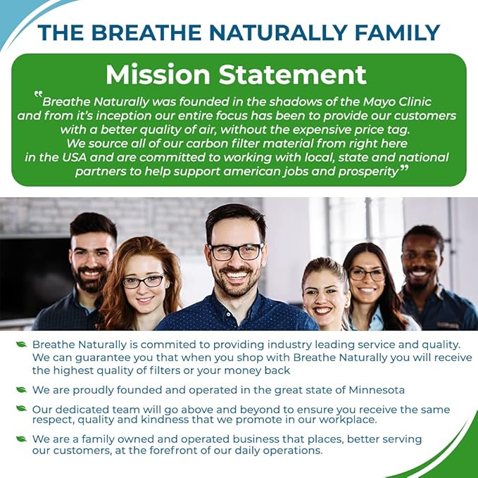 Breathe Naturally Universal 12x48 Cut-to-Fit Activated Carbon Filter (4 Pack) Charcoal Air Filter Sheet for Air Purifiers