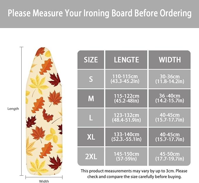 ZCFYGDX 18" x 58" Ironing Board Cover Scorch Resistant,Wear & Soil Resistant Covers, Easy Installation Elastic Edges 3 Fasteners,Lightweight & Breathable Coconut Tree Sailboat Print Size-2XL