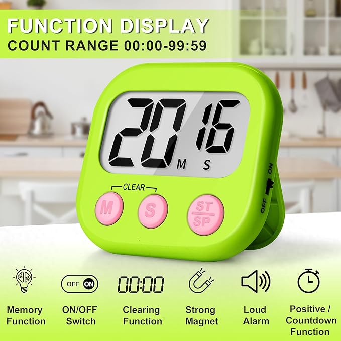 ZILLEEN Classroom Timer for Kids Teachers 4 Pack Digital Timers