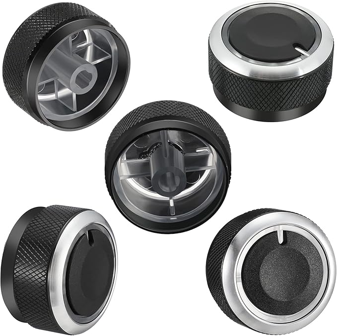 Frienda 6 Pcs Climate Ac Heater Control Knob Blower Fan Control Knob Replacement Ac Switch Heater Blower Fan Button Compatible with Accessories Replacement Compatible 2005-2015