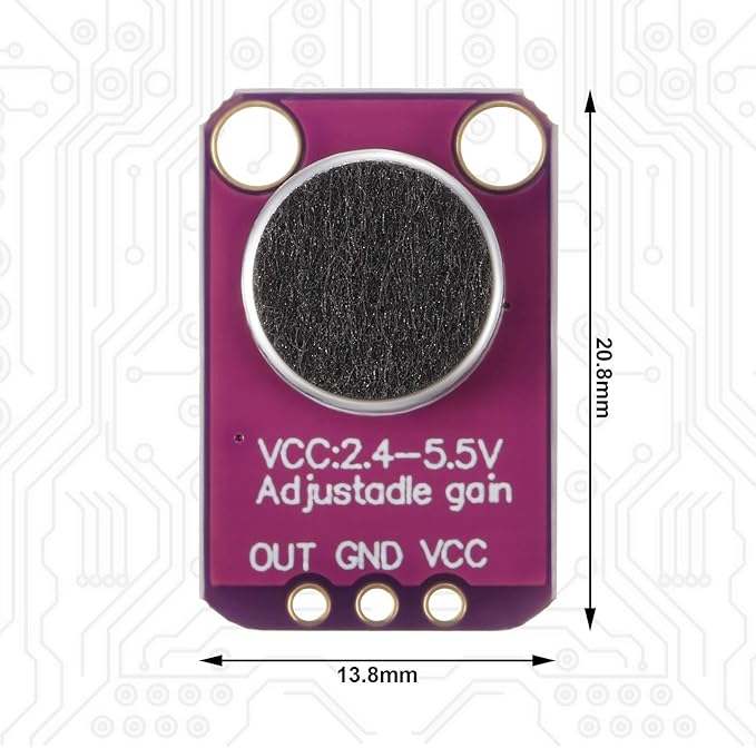 Weewooday 10 Pieces Electret Microphone Amplifier Adjustable MAX4466 Module Microphone Preamplifier Blue Breakout Board Compatible with Arduino