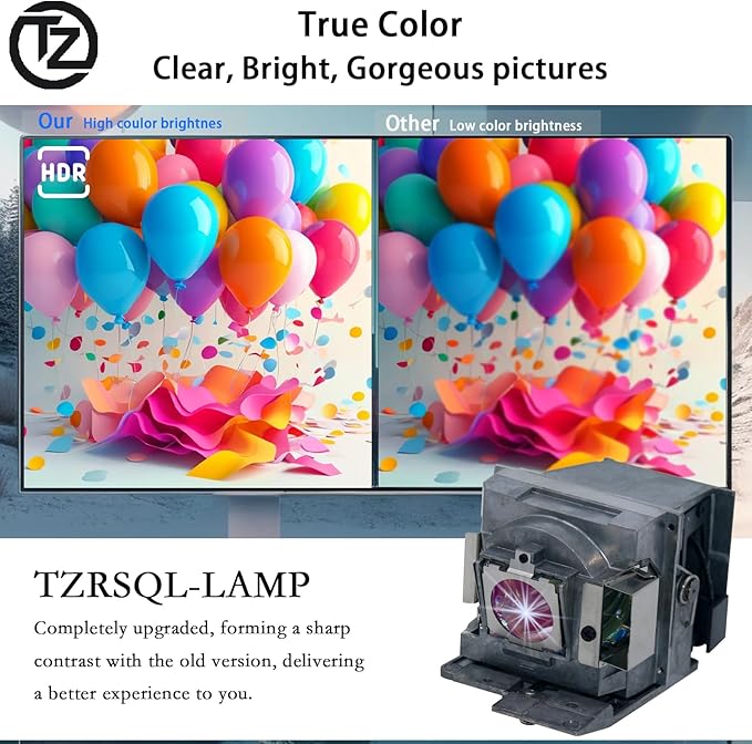 TZRSQL RLC-103/5J.JDP05.001 Original Quality Replacement Projector Bulb Lamp for BenQ MH760 SW920+ SX920 TH920 DW921 SU922 for Viewsonic PG800W PG800HD PG800X PRO8510L Pro8520WL Pro8530HDL Pro8800WUL