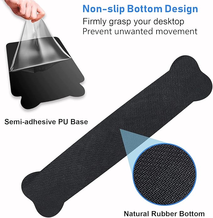 Keyboard Wrist Rest and Mouse Pad Wrist Support Set, Inspirational Quote Stay Positive Work Hard and Make It Happen Non-Slip Rubber PU Base for Home Office Working Studying Easy Typing & Pain Relief