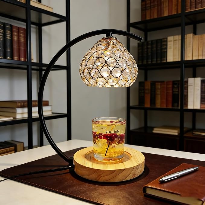 Dimmable Candle Warmer Lamp with Timer & Remote – Modern Desk Lamp for Bedroom Home Decor, Gift for Mom Women, Housewarming Present, Wax Melt Warmer for Jar Candles (No Candle Included)