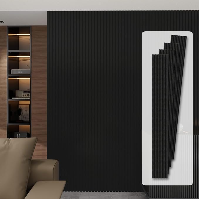 Premium Acoustic Wood Slat Wall Panels – Noise-Reducing Sound Absorption Panels for Home Theater, Studio & Office | Modern Decorative Slat Walling for Echo Control | Eco-Friendly & Easy to Install