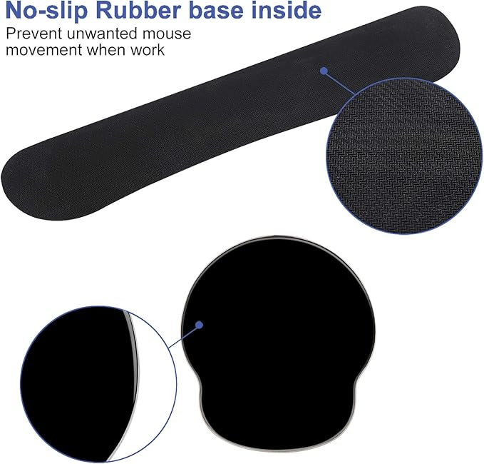 Mouse Pad Keyboard Wrist Rest, Gel Non Slip Rubber Wrist Support Rest Mouse Pad for Home Office, Computer Laptop Desk Typist Gamer, Cute Comfy Cushion Mousepad Memory Foam Ergonomic, Happy Elephant