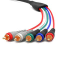 BlueRigger Component Video Cable with Audio (20FT, RCA- 5 Cable, Supports 1080i) - Compatible with DVD Players, VCR, Camcorder, Projector