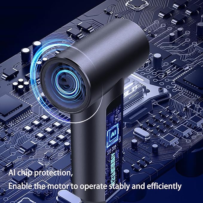 VORMIVIOT Compressed Air Duster 110000 RPM Electric Air Duster, Reusable no Canned Keyboard Cleaner for Office, Cordless Air Duster for Computer/Car