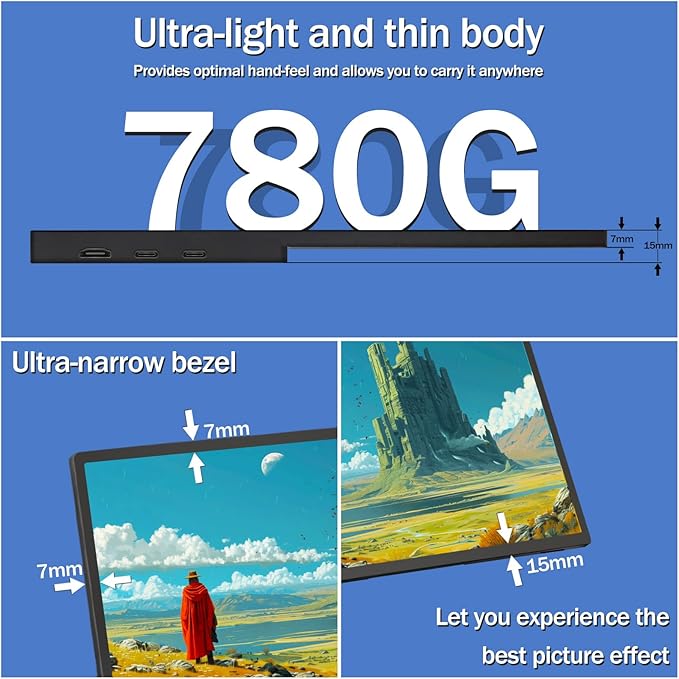 Viyivwine Portable Monitor Touchscreen 15.6" 2.8K Laptop Screen Extender 2880x1620,100Hz,100％sRGB,w/45° Adjustable Stand,mini HDMI USB-C Computer Display for Laptop PC Phone Mac