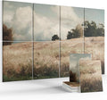 Wall Art Acoustic Panels,70''×47''Sound Absorbing Panels-8-Pack with 60 Adhesive Tabs, Panels for Living Room and Recording Studio, Offices-Grain field, landscape study