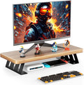 NestNeat Monitor Stand - 24 Inch Wood Monitor Stand Riser, 220 Pounds Load Capacity Desk Monitor Riser for Laptop/PC/Printer, Desktop Stands Organizer for Home Office