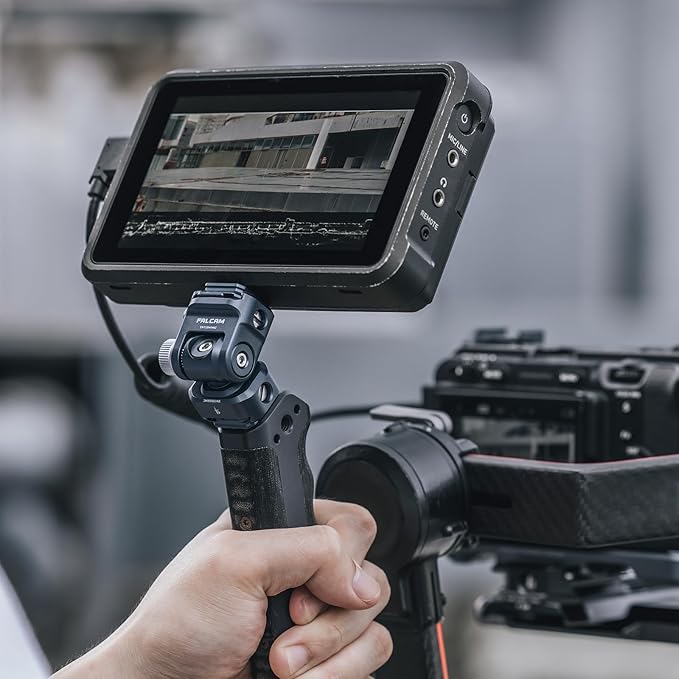 FALCAM Field Monitor Mount Holder Kit, Monitor Holder with 2-Pieces F22 Quick Release Plate, 360-Degree Swivel and 180-Degree Tilt Adjustable for 5" and 7" Monitor-2543