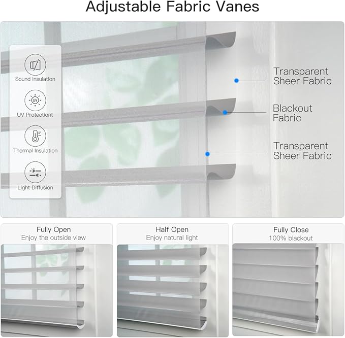 Tokblind Motorized Sheer Shade with Remote Control, Blackout Electric Roller Blinds Compatible with Alexa via Hub, Rechargeable Smart Window Shade Custom Size (Blackout Grey)