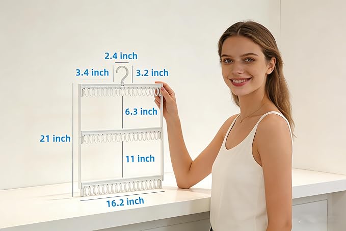 Socks Drying Racks Hanger Socks Organizer Hook Hanger with 54 Clips, Clothes Drying Racks Windproof for Drying Socks Bras Underwears Baby Clothes, Hats Scarfs Towels Pants and Gloves Diaper (Pink)