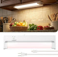 Snyloe 12" LED Under Cabinet Lighting, 8W 600LM, 3 Color Temperatures (3000K/4000K/5000K), Hardwired or Plug-in, Dimmable, 45° Rotatable Design, Connect Multiple Fixtures Up to 15 Units
