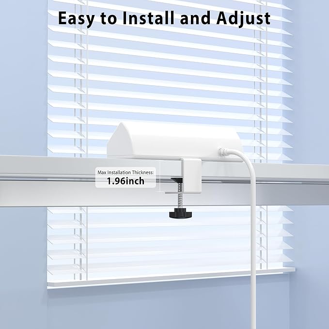 Desk Clamp Power Strip 65W Fast Charging Station,4 PD USB-C,5 Outlets,Nightstand Desk Edge Mount Tower Surge Protector,15 Amp Heavy Duty Power Strip,Fits 1.96" Tabletop Edge (White, 10 FT Cable)