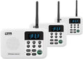 Wuloo Intercoms Wireless for Home 1 Mile Range 22 Channel 100 Digital Code Display Screen, Wireless Intercom System for Home House Business Office, Room to Room Intercom Communication(3Stations White)